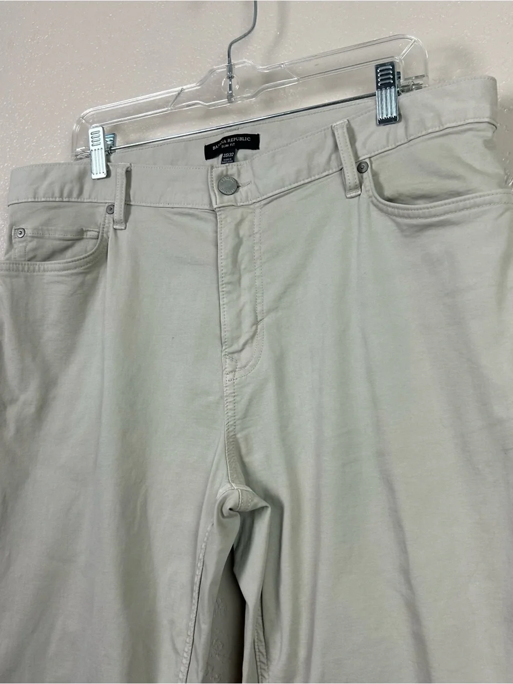 Banana Republic Light Beige Slim Chinos